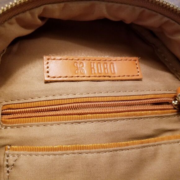 Hobo Fern Sling Bag Brown Pebbled Leather Shoulder Strap Small Zip  8x6.5x2.5 - Picture 5 of 5